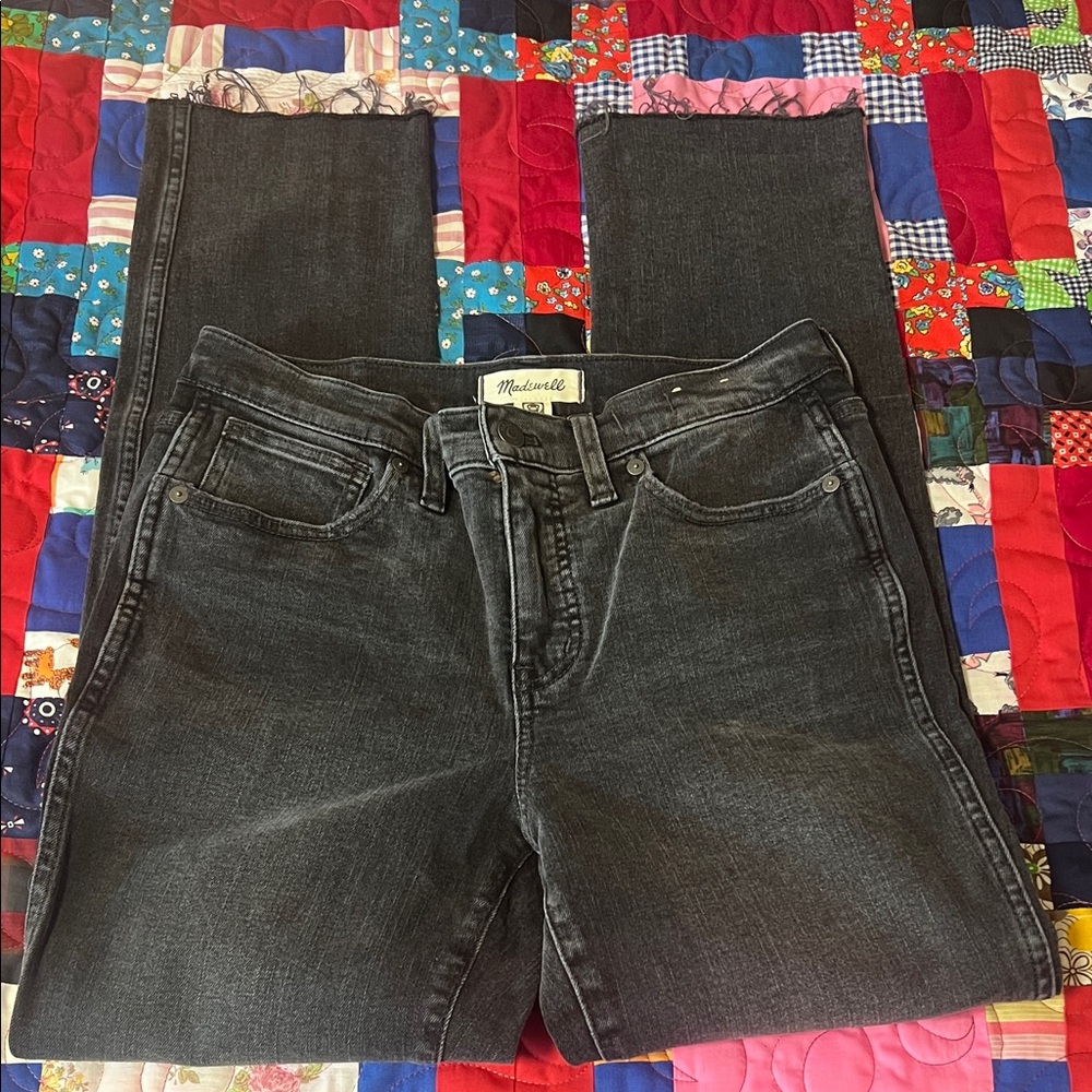 Madewell Women's Dark Gray Straight Leg Jeans